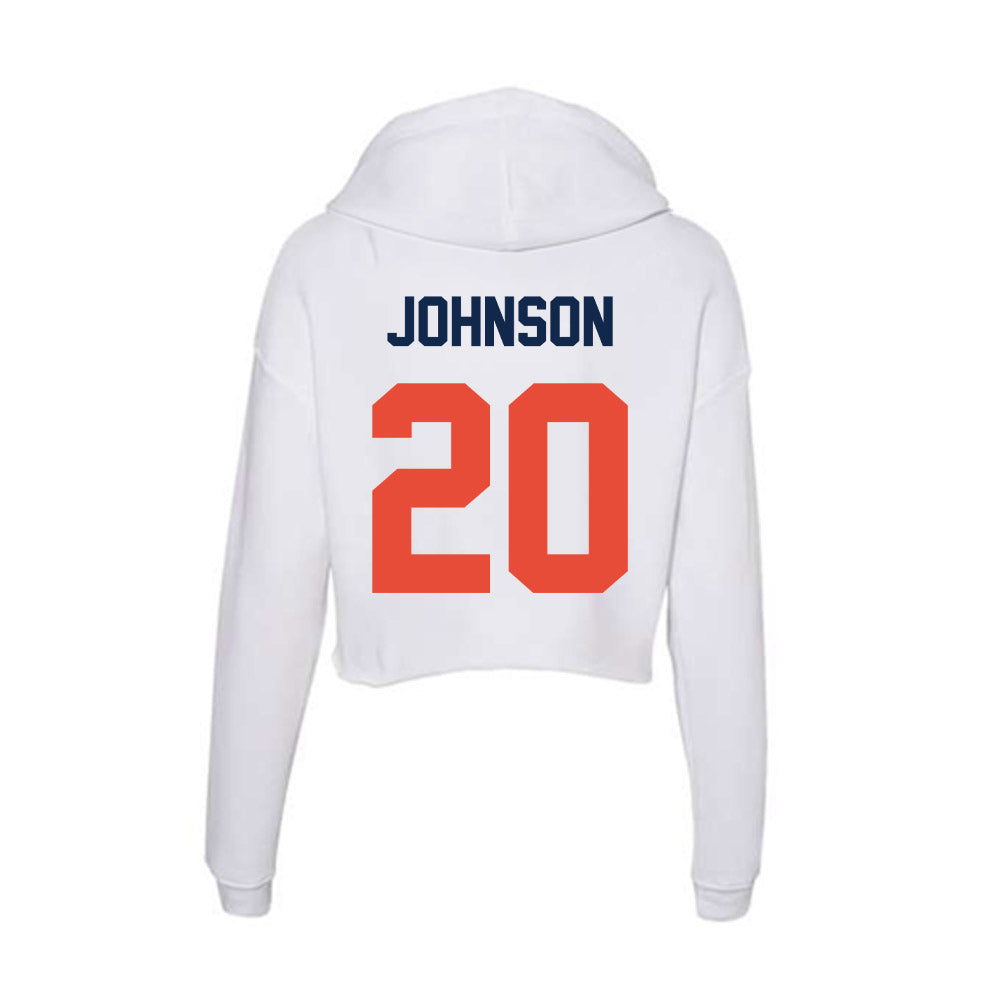 Illinois - NCAA Baseball : Ryan Johnson - Women's Crop Fleece Hoodie-1