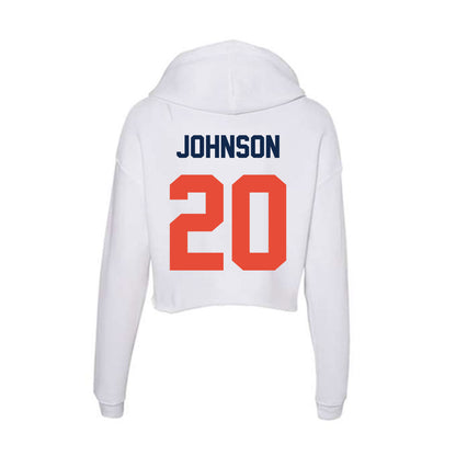 Illinois - NCAA Baseball : Ryan Johnson - Women's Crop Fleece Hoodie-1