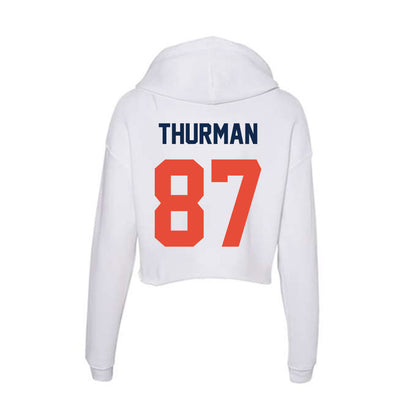 Illinois - NCAA Football : BJ Thurman - Women's Crop Fleece Hoodie-1