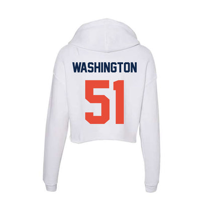 Illinois - NCAA Football : Alfred Washington - Women's Crop Fleece Hoodie-1