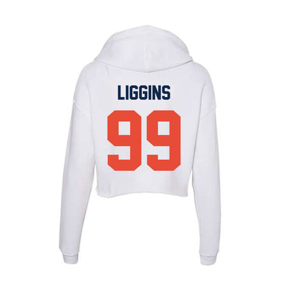 Illinois - NCAA Football : King Liggins - Women's Crop Fleece Hoodie-1