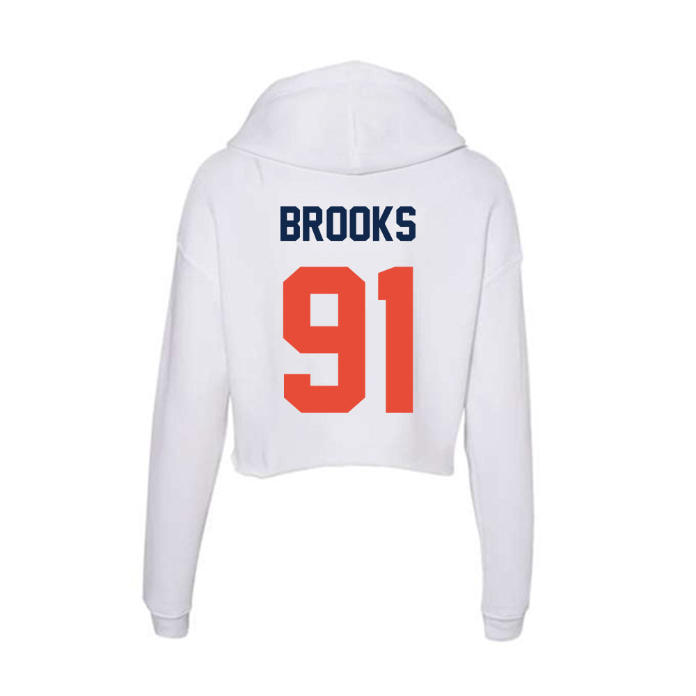 Illinois - NCAA Football : Cameron Brooks - Women's Crop Fleece Hoodie-1