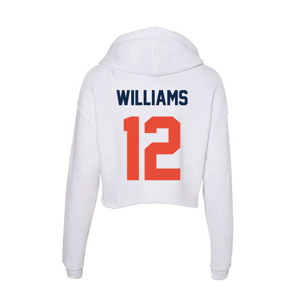 Illinois - NCAA Football : Isaiah Williams - Women's Crop Fleece Hoodie-1