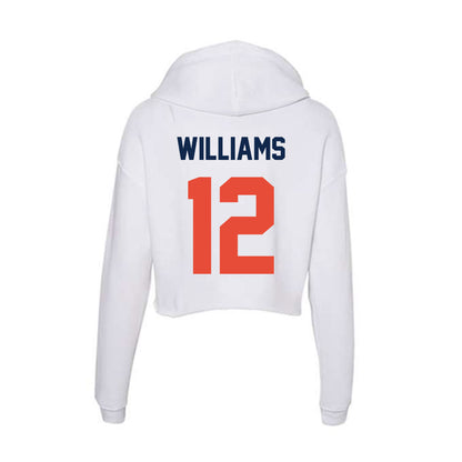 Illinois - NCAA Football : Isaiah Williams - Women's Crop Fleece Hoodie-1