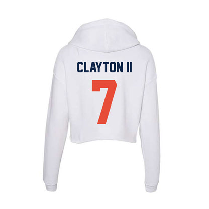 Illinois - NCAA Football : Michael Clayton II - Women's Crop Fleece Hooded Sweatshirt-1