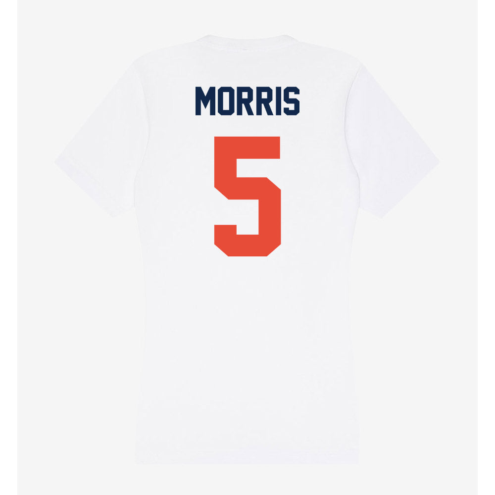 Illinois - NCAA Football : Jakwon Morris - Women's V-Neck T-Shirt-1