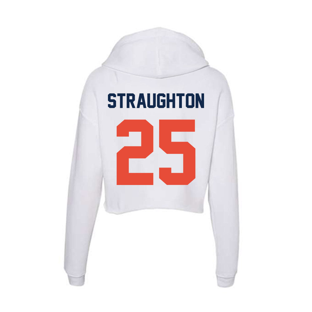 Illinois - NCAA Football : Des Straughton - Women's Crop Fleece Hoodie-1