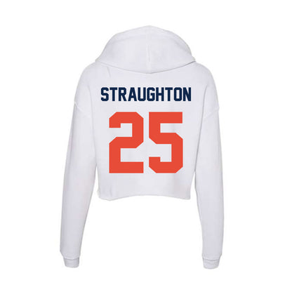 Illinois - NCAA Football : Des Straughton - Women's Crop Fleece Hoodie-1