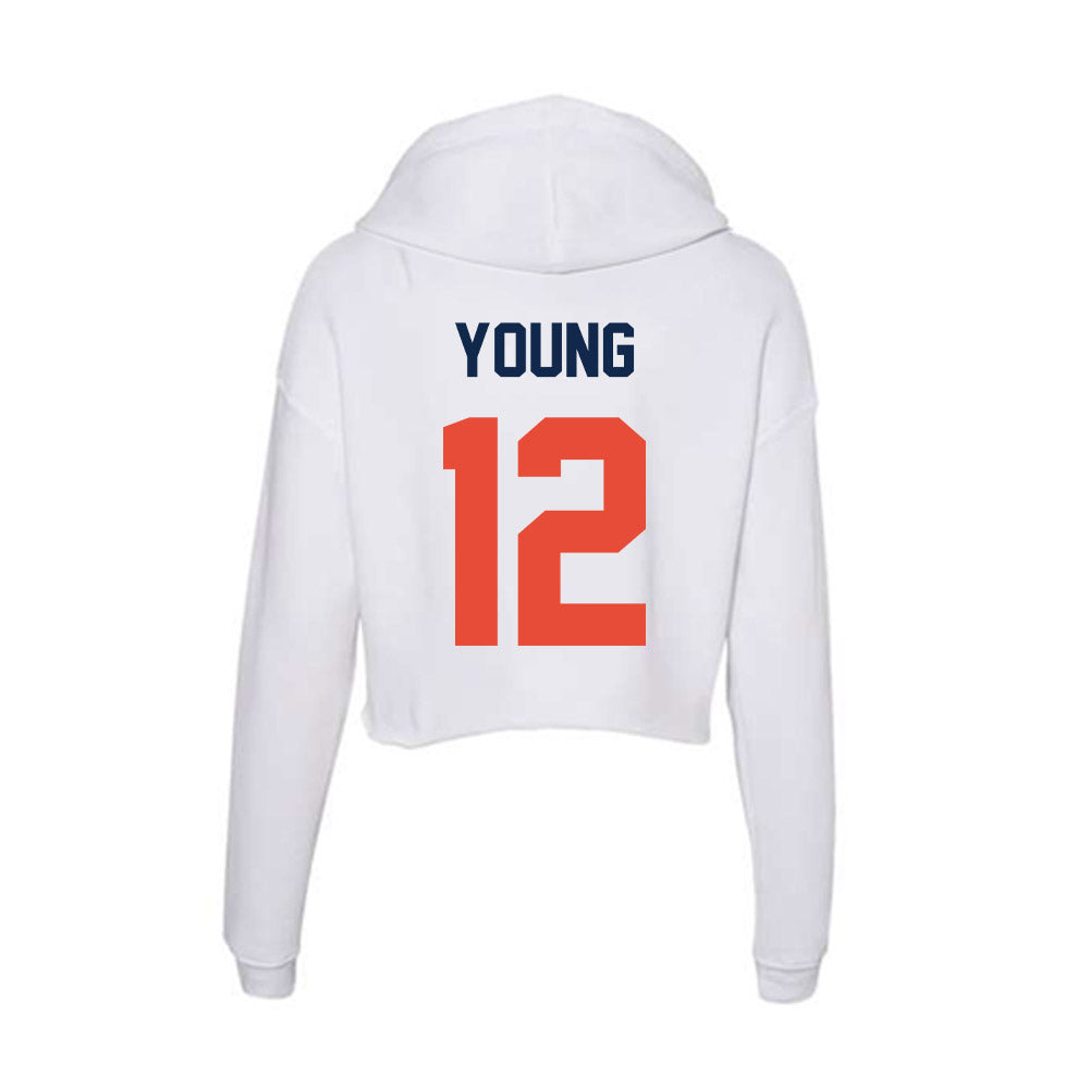 Illinois - NCAA Baseball : Ike Young - Women's Crop Fleece Hoodie-1