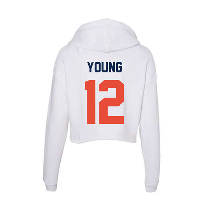 Illinois - NCAA Baseball : Ike Young - Women's Crop Fleece Hoodie-1