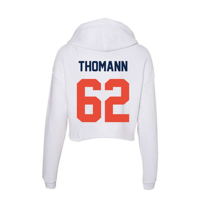 Illinois - NCAA Football : Casey Thomann - Women's Crop Fleece Hoodie-1