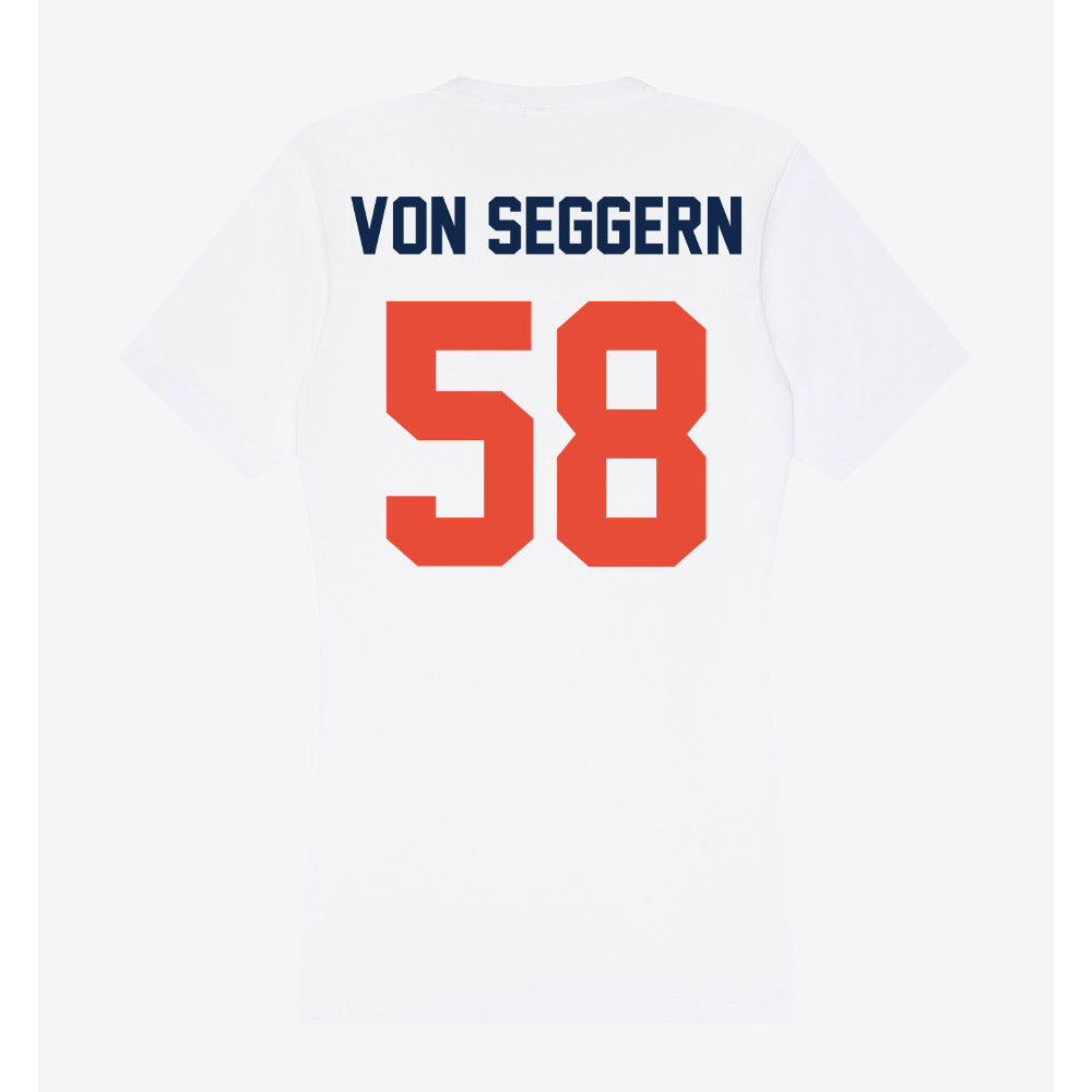 Illinois - NCAA Football : Landen Von Seggern - Women's V-Neck T-Shirt-1