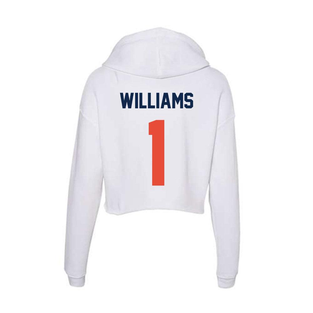 Illinois - NCAA Men's Basketball : Lincoln Williams - Women's Crop Fleece Hoodie-1