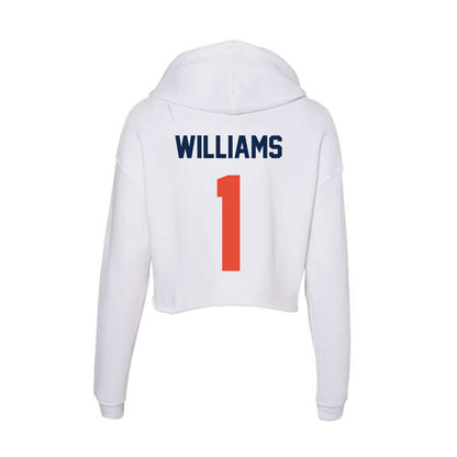 Illinois - NCAA Men's Basketball : Lincoln Williams - Women's Crop Fleece Hoodie-1