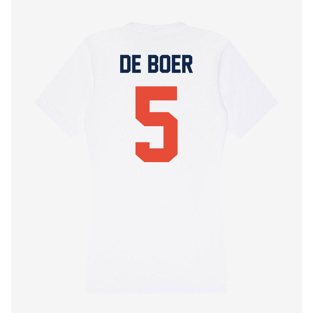 Illinois - NCAA Women's Volleyball : Taylor De Boer - Women's V-Neck T-Shirt-1