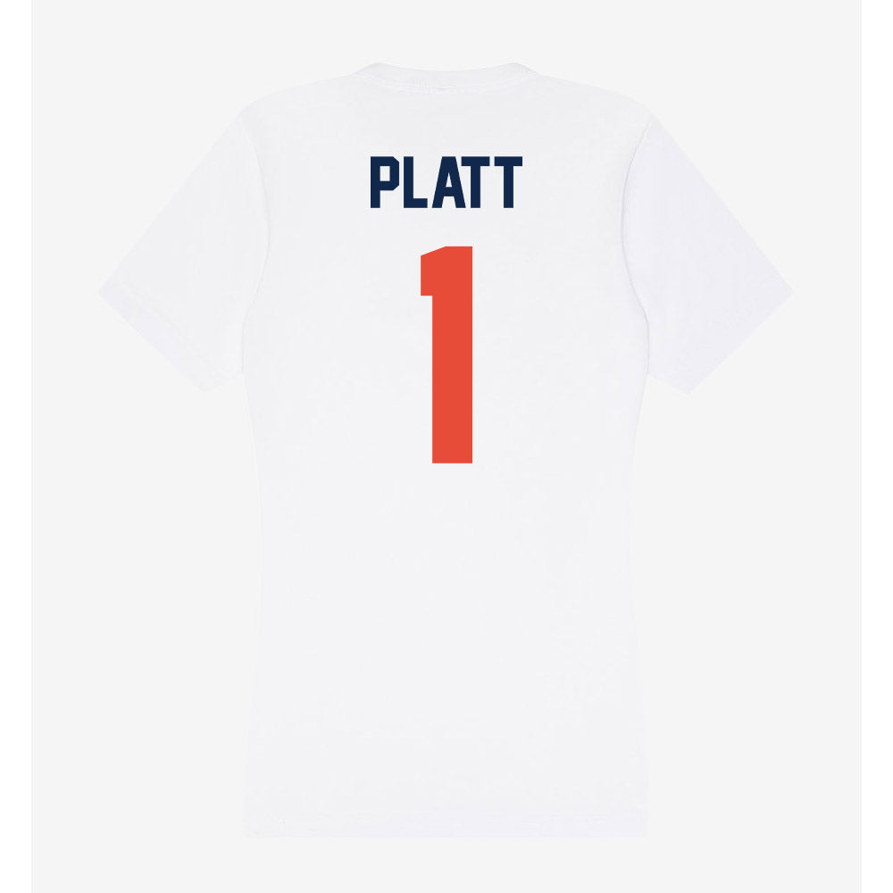 Illinois - NCAA Football : Jayshon Platt - Women's V-Neck T-Shirt-1