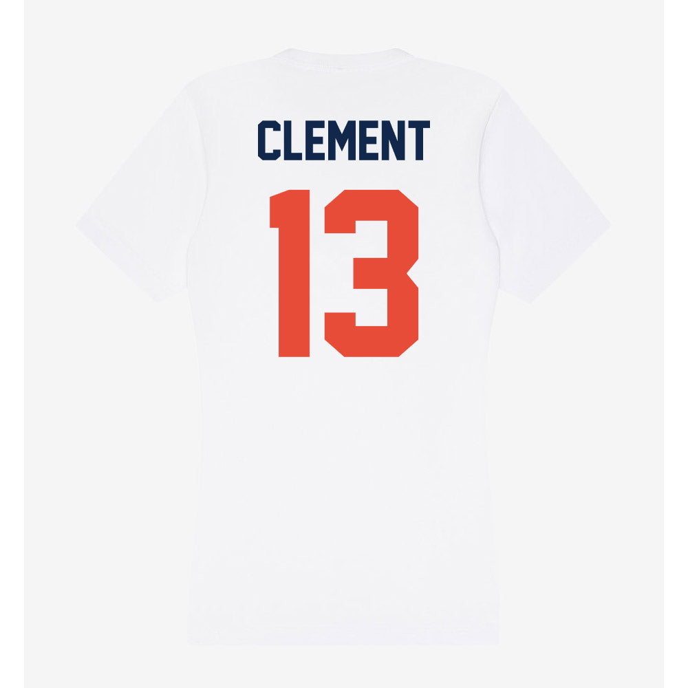 Illinois - NCAA Football : Hudson Clement - Women's V-Neck T-Shirt-1