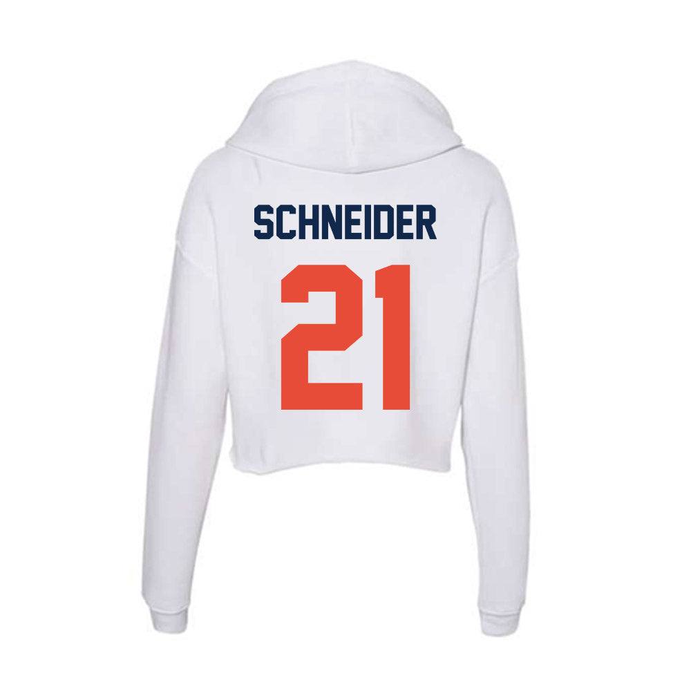 Illinois - NCAA Women's Soccer : Myra Schneider - Women's Crop Fleece Hoodie-1