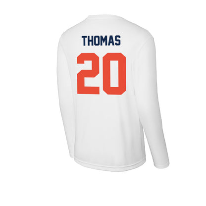 Illinois - NCAA Football : Almirian Thomas - Activewear Long Sleeve T-Shirt-1