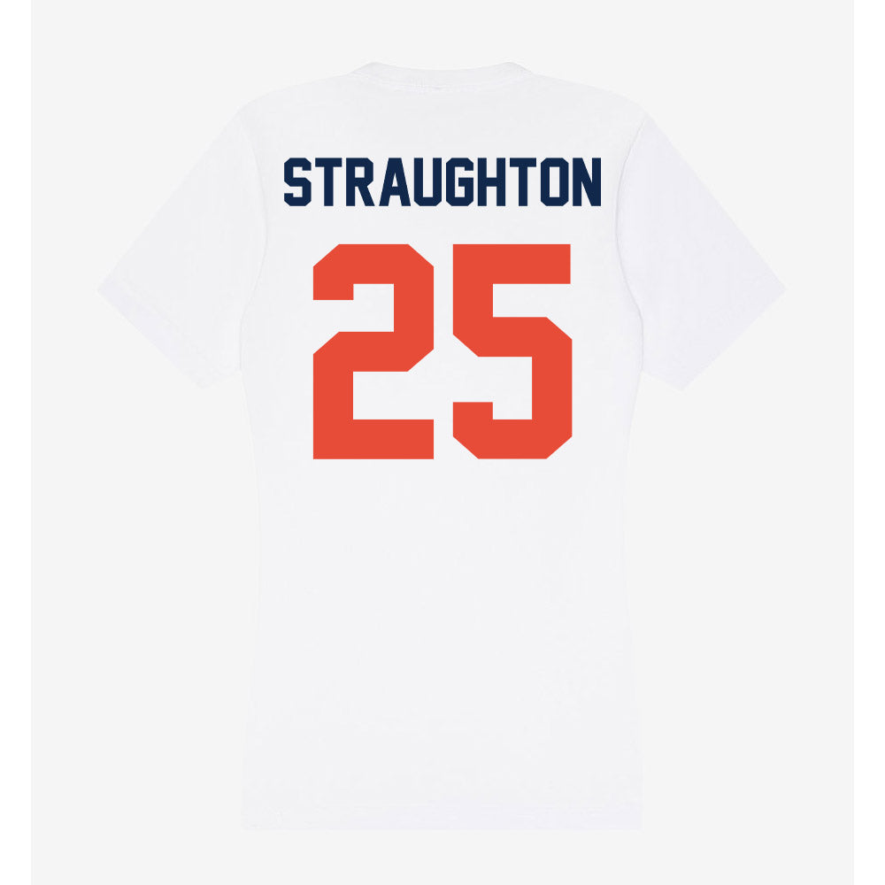 Illinois - NCAA Football : Des Straughton - Women's V-Neck T-Shirt-1
