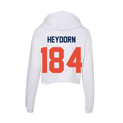 Illinois - NCAA Wrestling : Charlie Heydorn - Women's Crop Fleece Hoodie-1