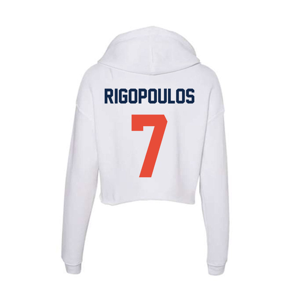 Illinois - NCAA Baseball : Foti Rigopoulos - Women's Crop Fleece Hoodie-1