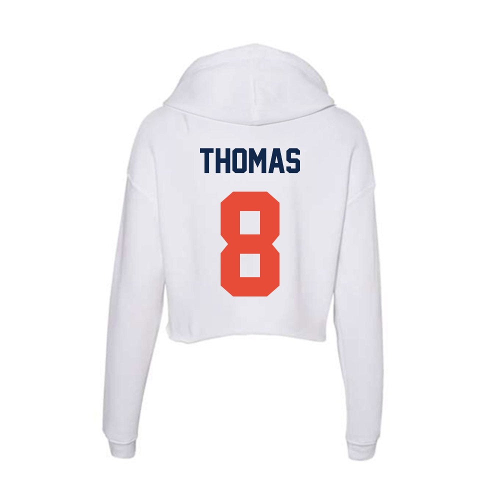 Illinois - NCAA Football : Cameron Thomas - Women's Crop Fleece Hoodie-1
