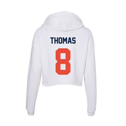 Illinois - NCAA Football : Cameron Thomas - Women's Crop Fleece Hoodie-1