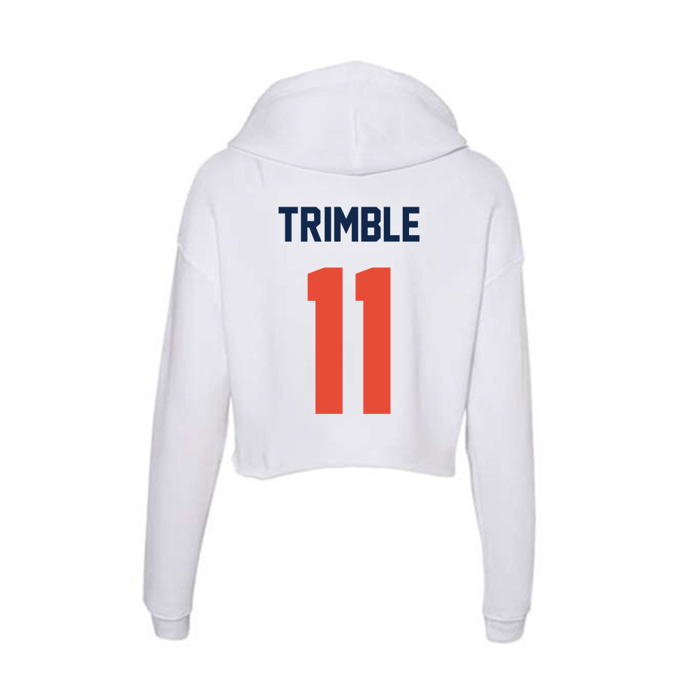 Illinois - NCAA Football : Brayden Trimble - Women's Crop Fleece Hoodie-1