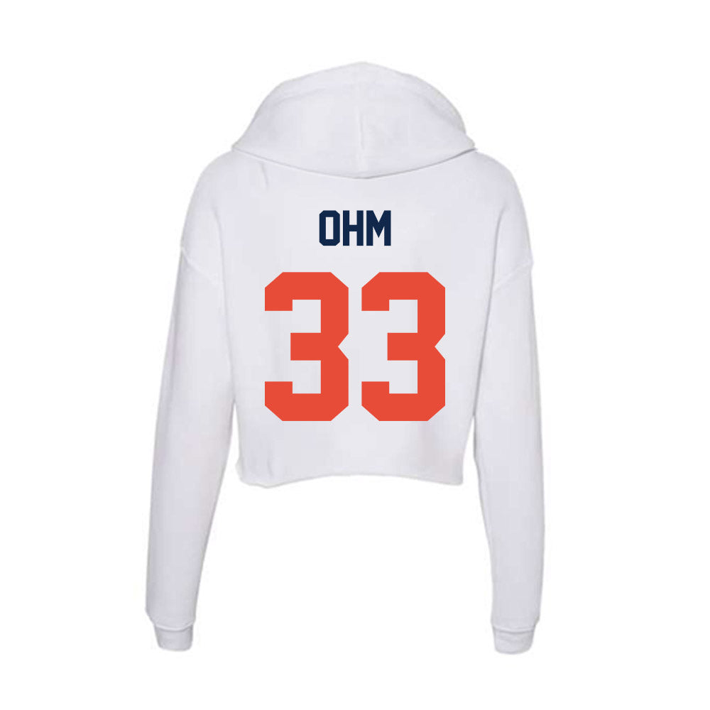 Illinois - NCAA Baseball : Ryan Ohm - Women's Crop Fleece Hoodie-1