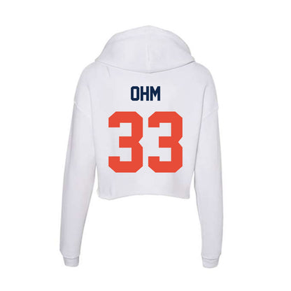 Illinois - NCAA Baseball : Ryan Ohm - Women's Crop Fleece Hoodie-1