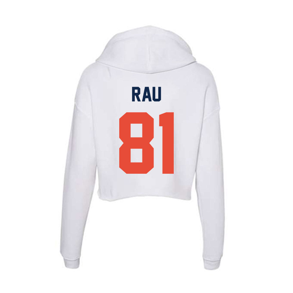 Illinois - NCAA Football : Lars Rau - Women's Crop Fleece Hoodie-1