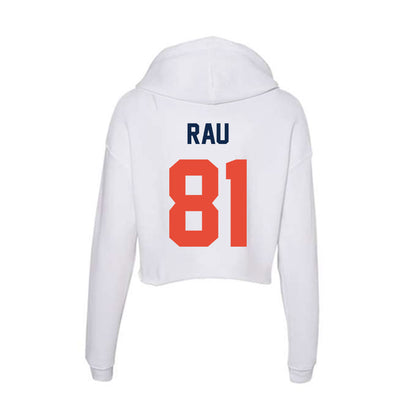Illinois - NCAA Football : Lars Rau - Women's Crop Fleece Hoodie-1