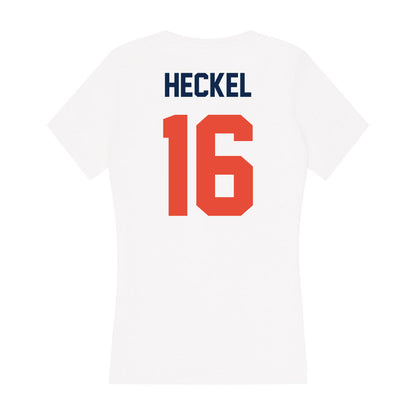 Illinois - NCAA Football : Tanner Heckel - Women's V-Neck T-Shirt-1