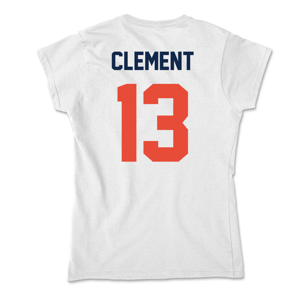 Illinois - NCAA Football : Hudson Clement - Soft Style Women’s T-Shirt-1