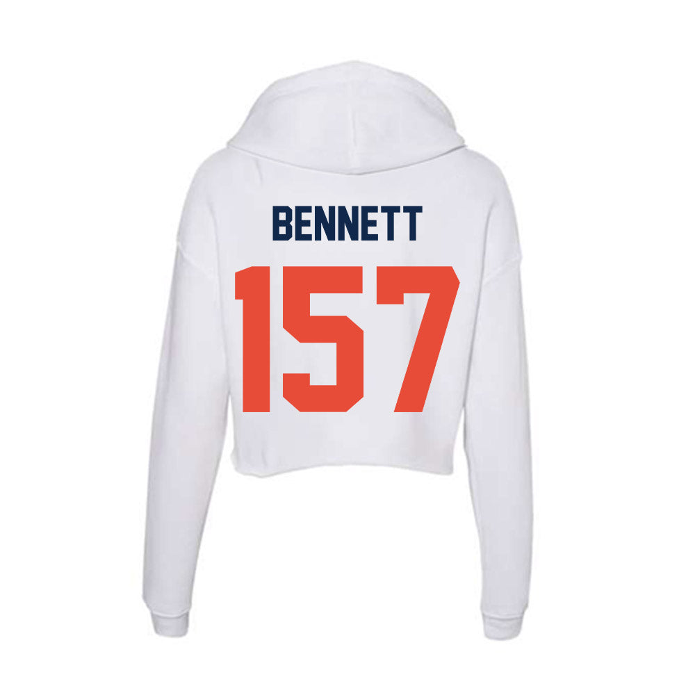 Illinois - NCAA Wrestling : Ryan Bennett - Women's Crop Fleece Hoodie-1