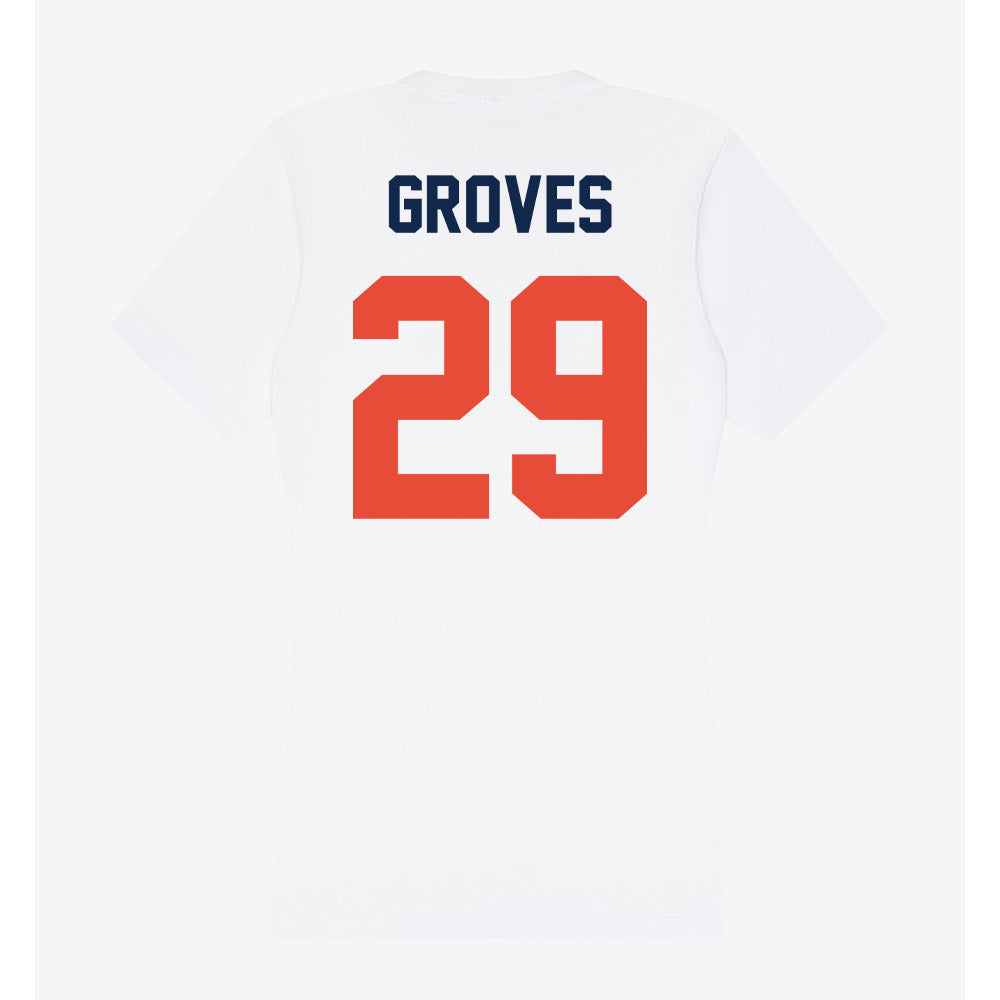 Illinois - NCAA Baseball : Nick Groves - Women's V-Neck T-Shirt-1