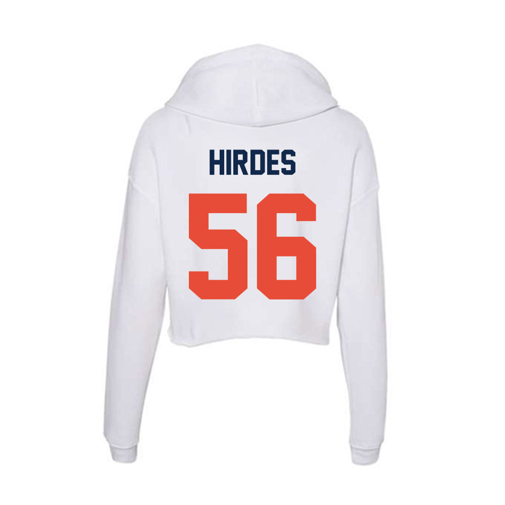 Illinois - NCAA Football : JJ Hirdes - Women's Crop Fleece Hoodie-1
