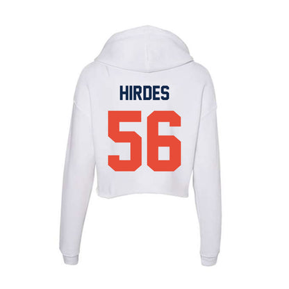 Illinois - NCAA Football : JJ Hirdes - Women's Crop Fleece Hoodie-1