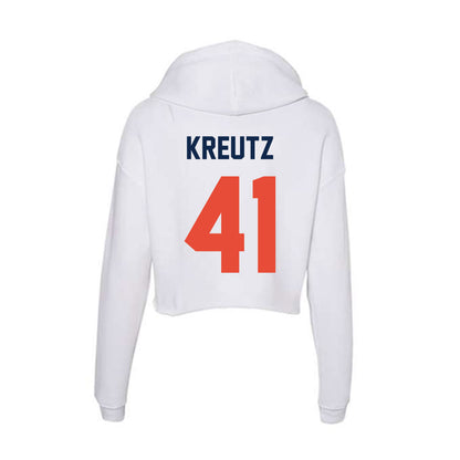 Illinois - NCAA Football : James Kreutz - Women's Crop Fleece Hoodie-1