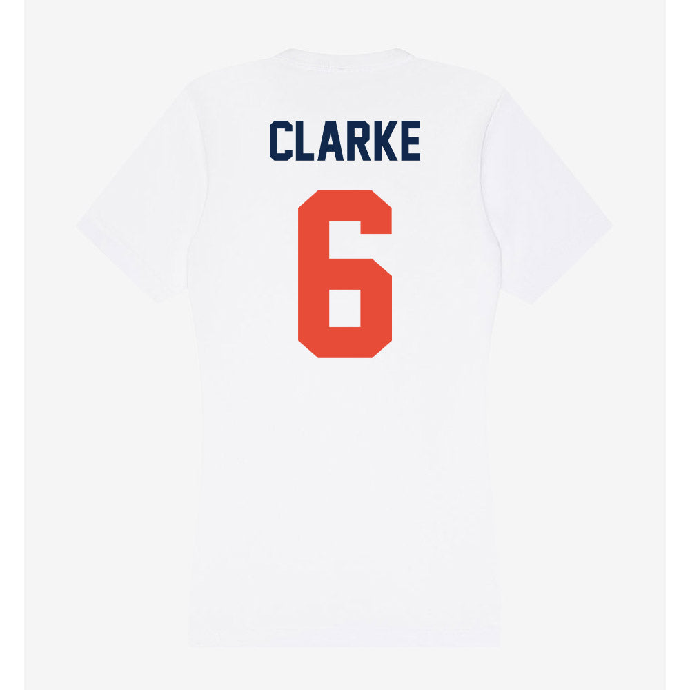 Illinois - NCAA Football : Jaheim Clarke - Women's V-Neck T-Shirt-1