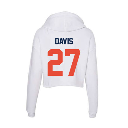 Illinois - NCAA Men's Basketball : Landon Davis - Women's Crop Fleece Hoodie-1