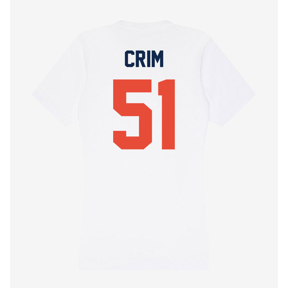 Illinois - NCAA Football : Parker Crim - Women's V-Neck T-Shirt-1