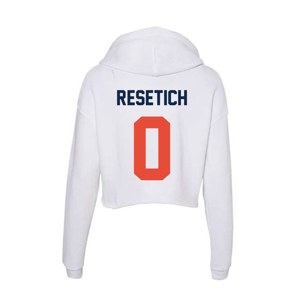 Illinois - NCAA Football : Mac Resetich - Women's Crop Fleece Hoodie-1