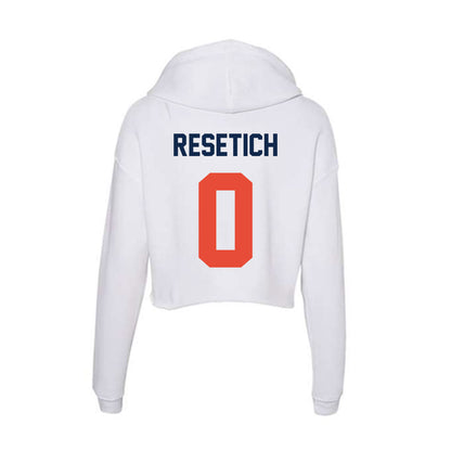 Illinois - NCAA Football : Mac Resetich - Women's Crop Fleece Hoodie-1