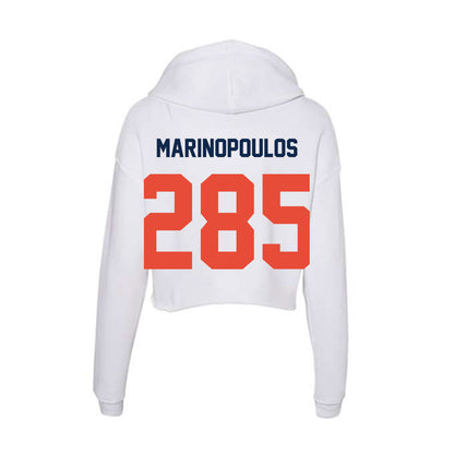 Illinois - NCAA Wrestling : Peter Marinopoulos - Women's Crop Fleece Hoodie-1