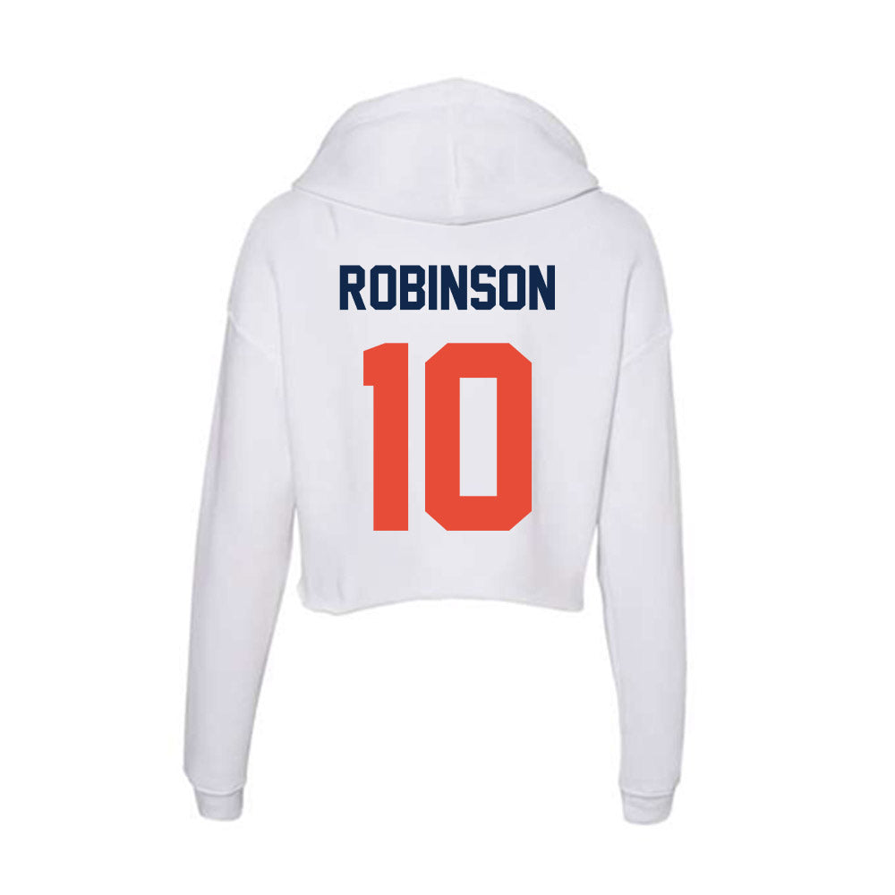 Illinois - NCAA Football : Ty Robinson - Women's Crop Fleece Hoodie-1