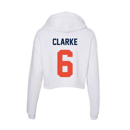 Illinois - NCAA Football : Jaheim Clarke - Women's Crop Fleece Hooded Sweatshirt-1