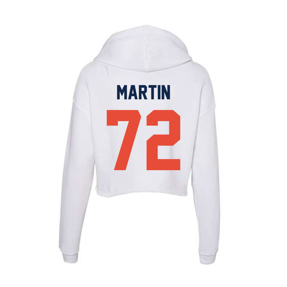 Illinois - NCAA Football : Christian Martin - Women's Crop Fleece Hoodie-1