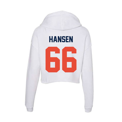 Illinois - NCAA Football : Brandon Hansen - Women's Crop Fleece Hoodie-1